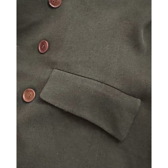 Balenciaga Paris Khaki Double Breasted Blazer Jacket Vintage 40 Hourglass Wool - Picture 12 of 13